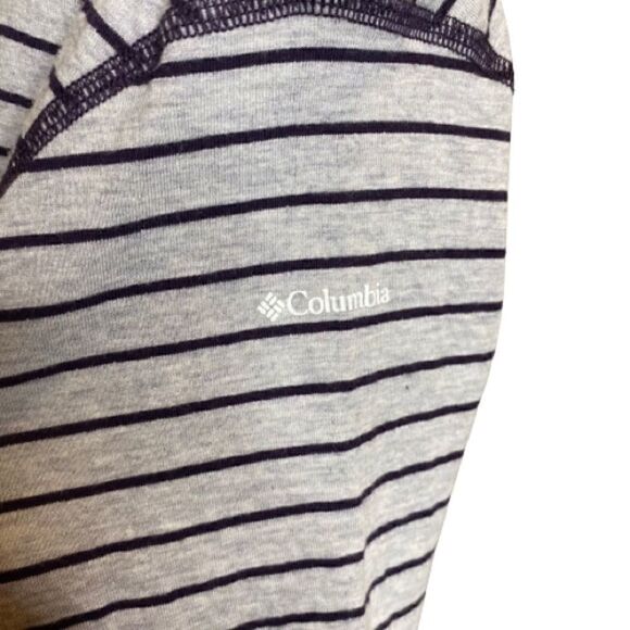 Columbia winter adventure purple and gray striped long sleeve top size M - Picture 10 of 16